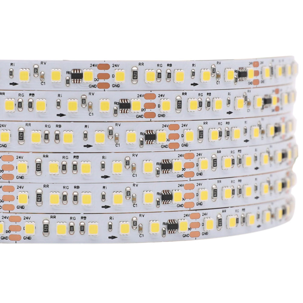 24V 2835 White Light Addressable Running Water LED Strip 120 High Density